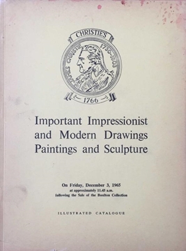 Christie's: Important Impressionist and Modern Drawings Paintings and Sculpture / December 1965 (Önemli Empresyonist ve Modern Çizimler Tablolar ve Heykeller / Aralık 1965) resmi