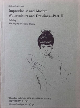 Sotheby Co: Catalogue of Impressionist and Modern Watercolours and Drawings - Part II / June 1972 (Empresyonist ve Modern Suluboya ve Çizimler Kataloğu - Bölüm II / Haziran 1972) resmi