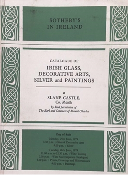 Sotheby's In Ireland: Catalogue of Irish Glass, Decorative Arts,Silver and Paintings / June 1979 (İrlanda Cam, Dekoratif Sanatlar, Gümüş ve Tablolar Kataloğu / Haziran 1979) resmi