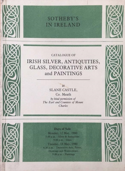 Sotheby's In Irelan: Catalogue of Irish Silver, Antiquities, Glass, Decorative Arts and Paintings / May 1980 (İrlanda Gümüşü, Eski Eserler, Cam, Dekoratif Sanatlar ve Tablolar Kataloğu / Mayıs 1980) resmi