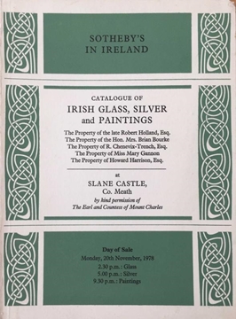 Sotheby's In Ireland: Catalogue of Irish Glass, Silver and Paintings / November 1978 (İrlanda Cam, Gümüş ve Tablo Kataloğu / Kasım 1978) resmi