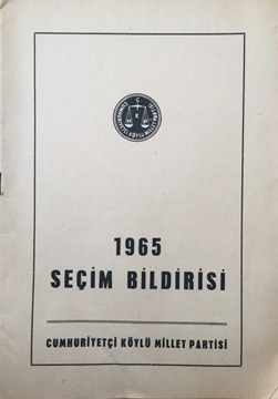 Cumhuriyetçi Köylü Millet Partisi - 1965 Seçim Bildirisi resmi