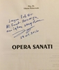 Opera Sanatı (Yazarından İmzalı-İthaflı) resmi