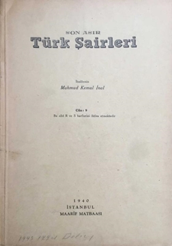 Son Asır Türk Şairleri / Cüz: 9 (Bu Cilt R ve S Harflerini İhtiva Etmektedir) resmi