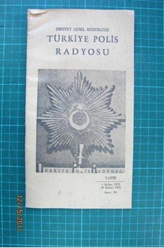 türkiye pollis radyosu sayı: 54 1972 resmi