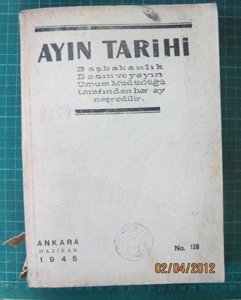 Picture of AYIN TARİHİ - BAŞBAKANLIK UMUM no 139