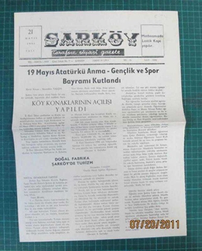 Picture of SARKÖY   GAZETESİ    21 MAYIS 1985