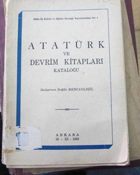 atatürk devrim kitapları kataloğu 1953 mercangil resmi