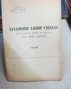 İstanbul Tabip Odası 1966 Üye İsim Listesi resmi