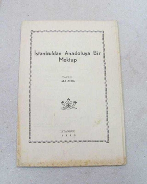 istanbuldan anadoluya bir mektup 1949 - ali açık resmi