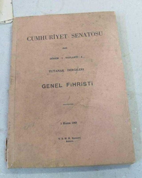 Picture of Cumhuriyet Senatosu Tutanak dergileri fihristi