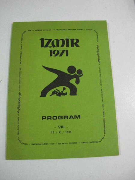13 ekim 1971 -- izmir akdeniz oyunları programı resmi