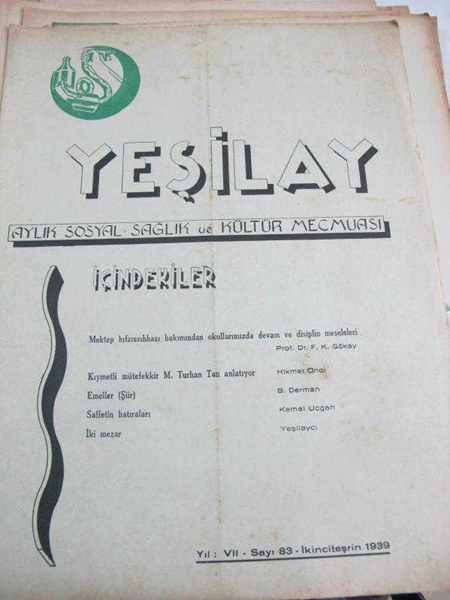 Picture of YEŞİLAY  aylık sağlık mecmuası  sayı 83-1939