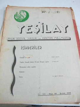 Picture of YEŞİLAY  aylık sağlık mecmuası  sayı 86-1940
