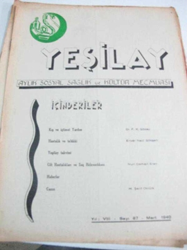 Picture of YEŞİLAY  aylık sağlık mecmuası  sayı 87-1940