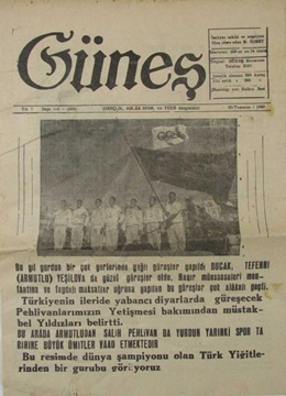 Güneş Gençlik, Ahlak, Spor ve Yurt Dergisi - Yıl.7 Sayı.118, 15 Temmuz 1949 resmi