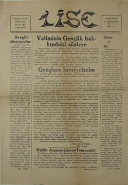 Antakya Lise Dergisi - 21 Nisan, 1956 Yıl.1 Sayı.1 resmi