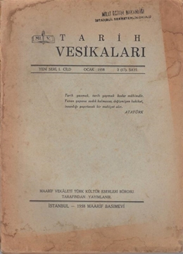 Tarih Vesikaları - Sayı.2(17), Ocak 1958, Yeni Seri I.Cild resmi