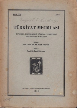 Türkiyat Mecmuası - Cilt XII - II.Abdülhamid'in Alman İmparatoruna Çektiği Telgraf, Evliya Çelebiye Dair Notlar resmi