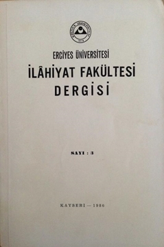 Erciyes Üniversitesi İlahiyat Fakültesi Dergisi Sayı:3 resmi