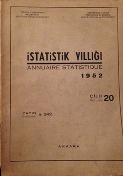 İstatistik Yılllığı 1952 (Annuarire Statisque) resmi
